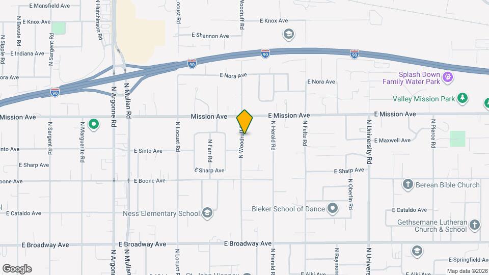 1418 N Woodruff Rd Map and Location Details