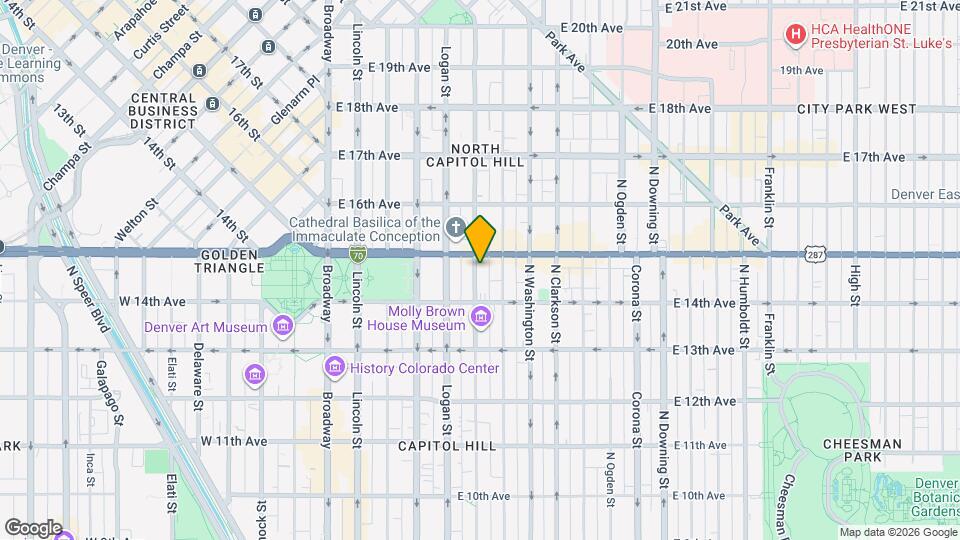 1454 N Pennsylvania St, Unit B Mapa y Detalles de la Ubicación