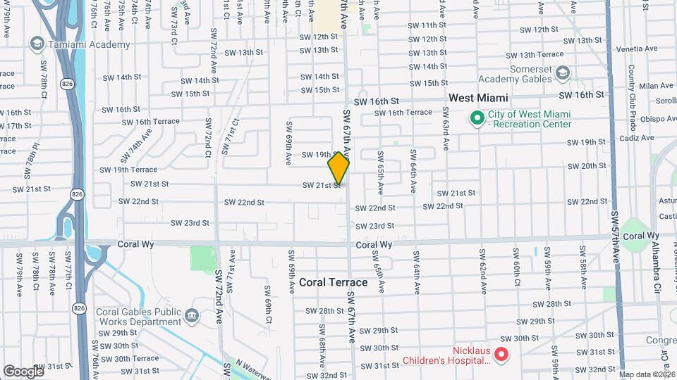 6720 SW 21st St Mapa y Detalles de la Ubicación