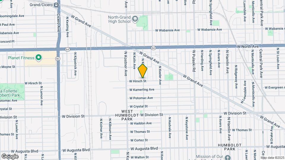 1406 N Kildare Ave, Unit 1 Map and Location Details