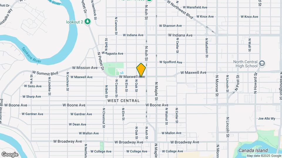 1717 W Maxwell Ave Map and Location Details