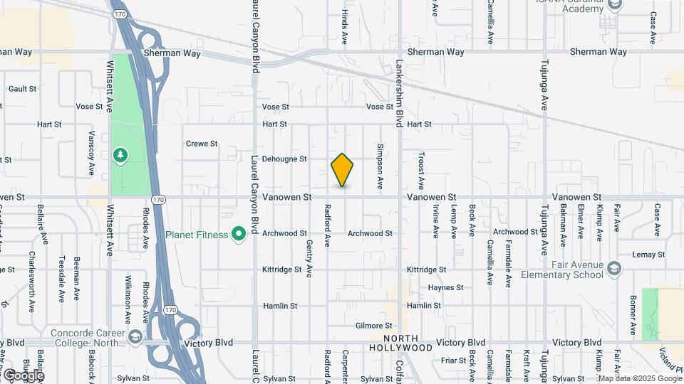 11835 Vanowen St Map and Location Details