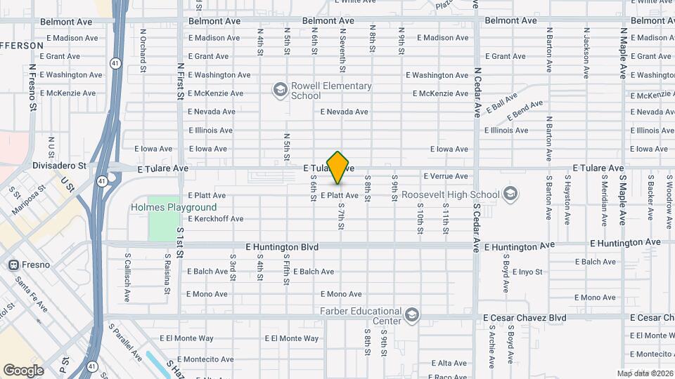 3665 E Platt Ave Mapa y Detalles de la Ubicación