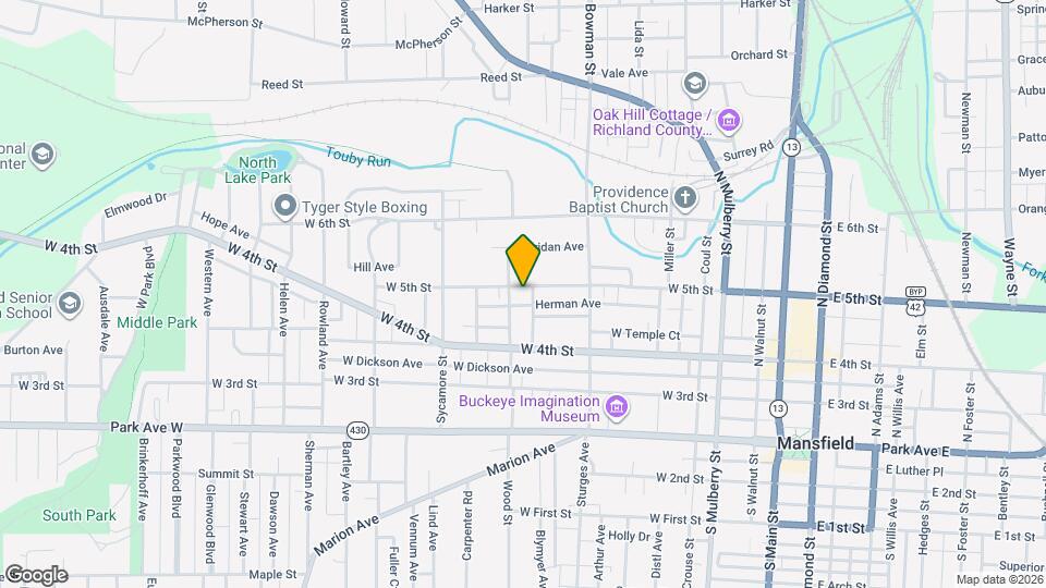 281 W 5th St Map and Location Details