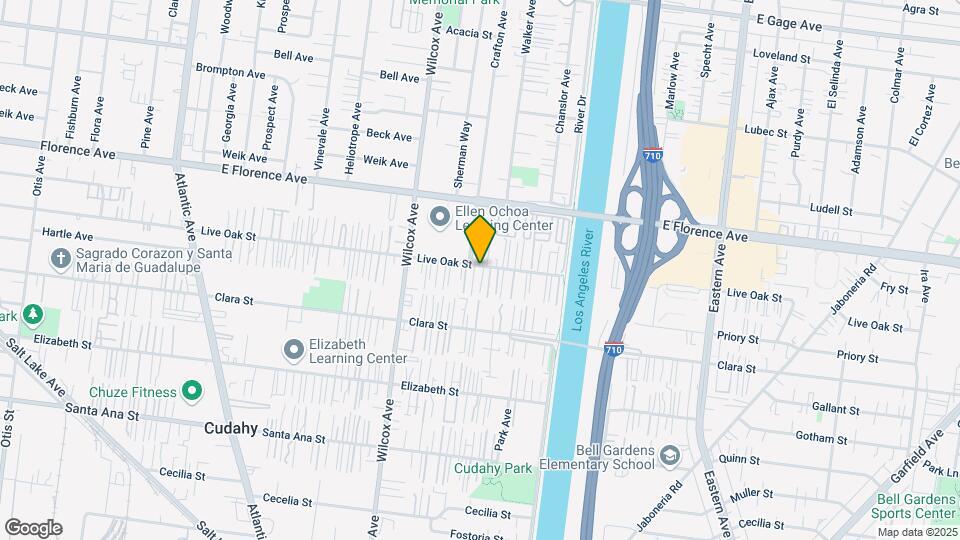 5142-5150 1/2 Live Oak St Map and Location Details