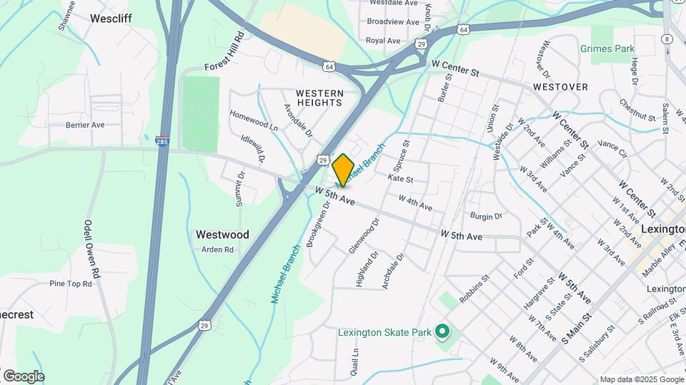 916 W 5th Ave Map and Location Details