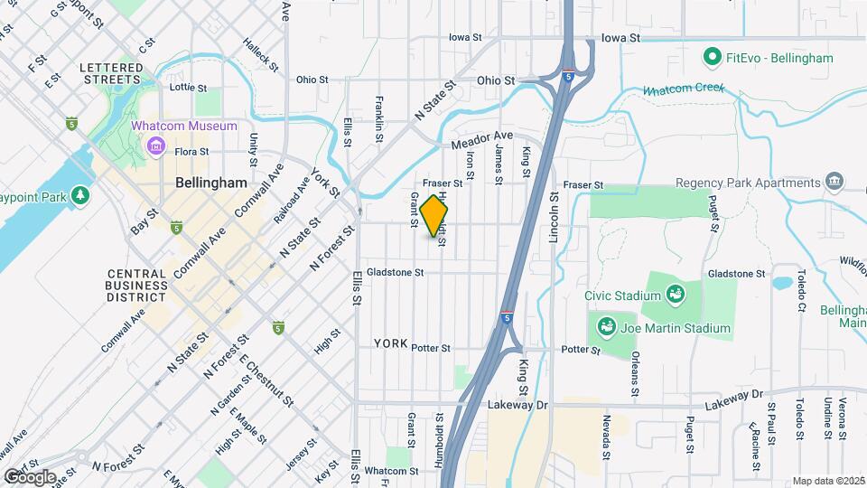 1525 Humboldt St Map and Location Details