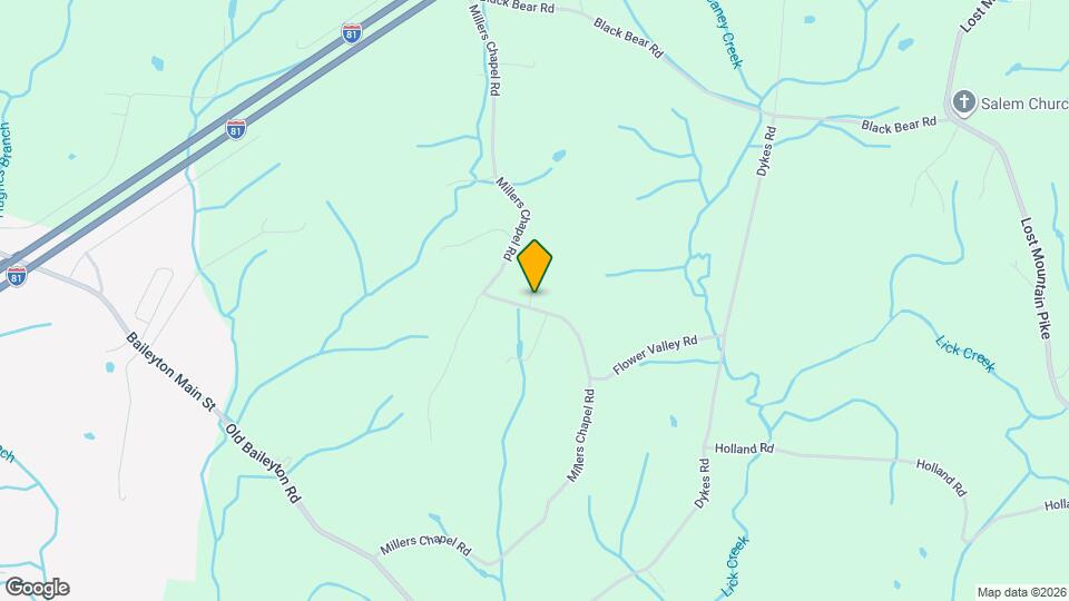 1010 Millers Chapel Rd Map and Location Details