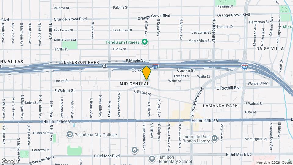 247 N Oak Ave Mapa y Detalles de la Ubicación