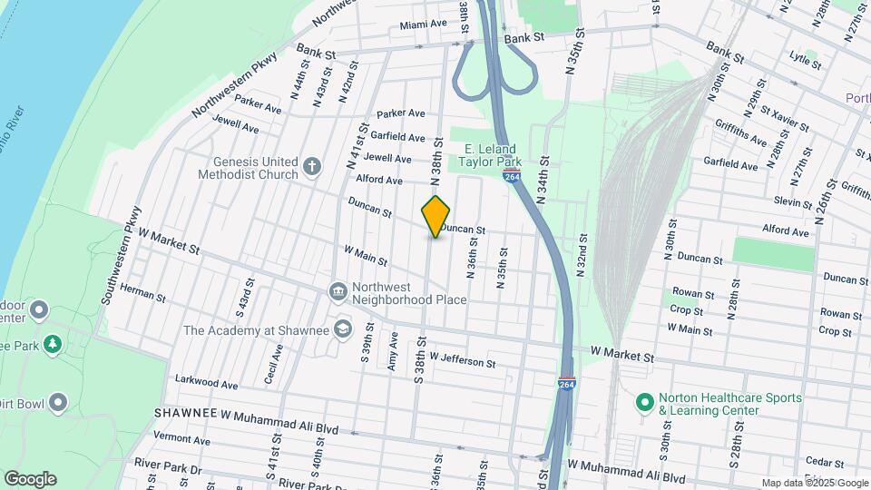 121 N 38th St Map and Location Details