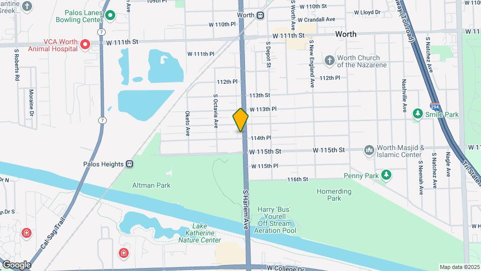 11418 S Harlem Ave Map and Location Details