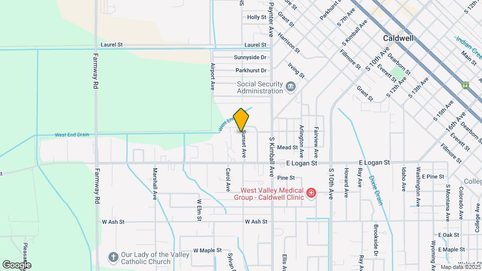 1504 Sunset Ave Map and Location Details