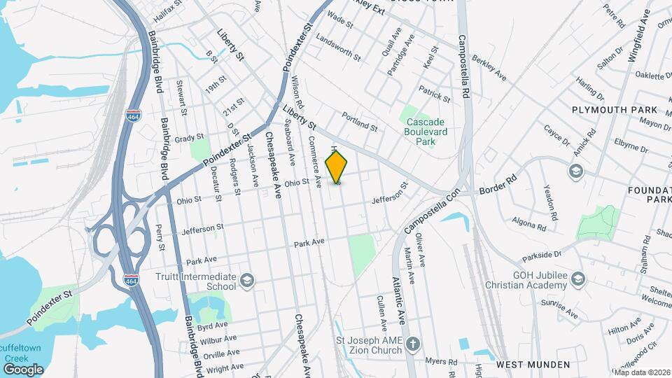 1216 Hoover Ave Map and Location Details