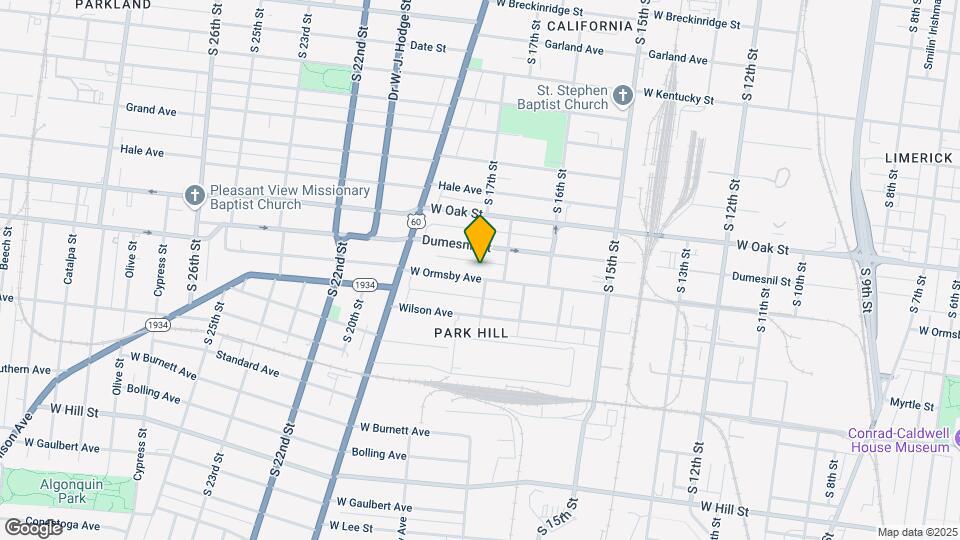 1723 W Ormsby Ave Map and Location Details