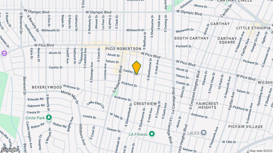 1514 S Shenandoah St Mapa y Detalles de la Ubicación