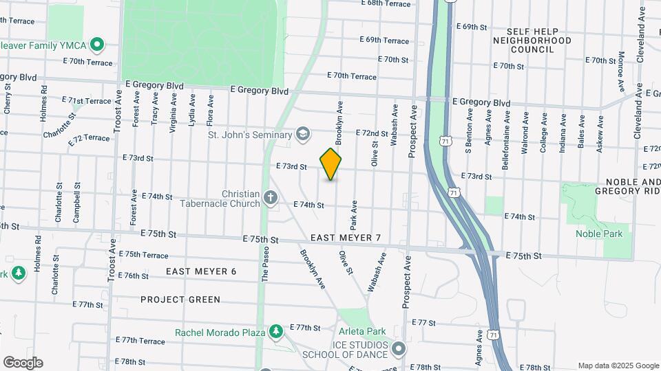 7318 Brooklyn Ave Map and Location Details