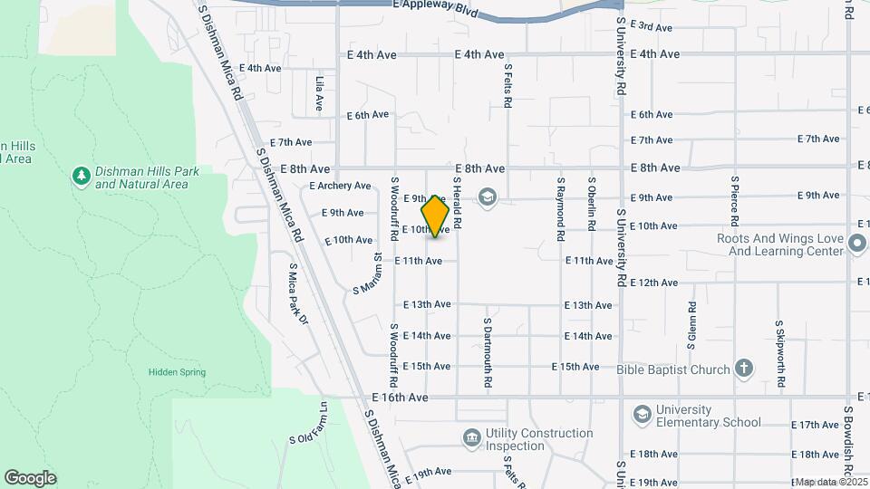 1017 S Robie Rd Map and Location Details