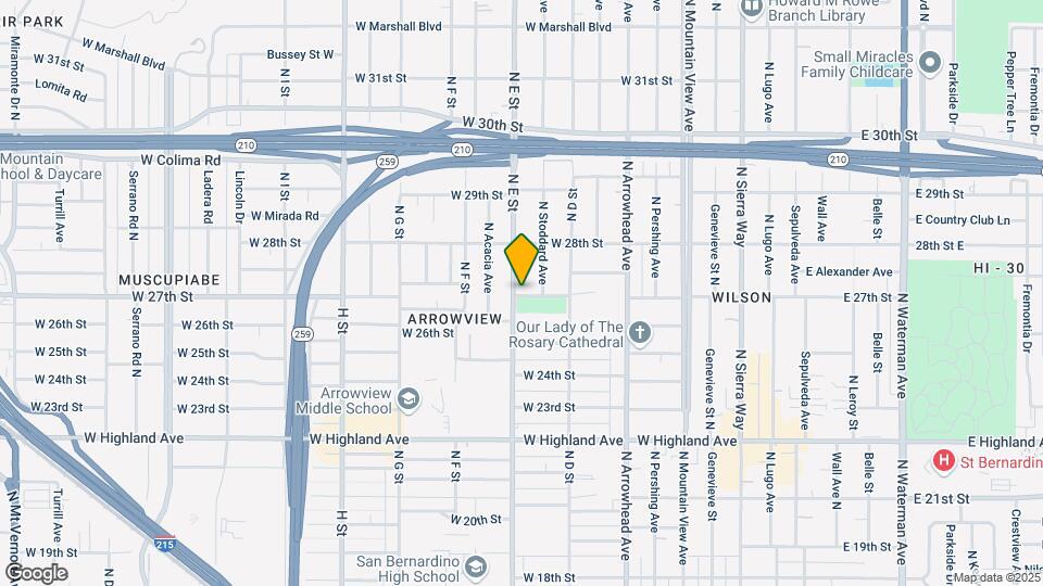2701 N E St Map and Location Details