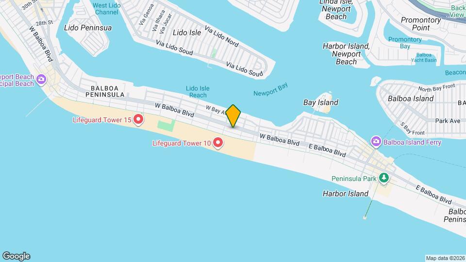 929 W Balboa Blvd Map and Location Details