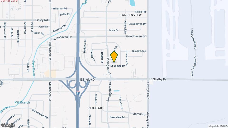 2036 St James Dr Map and Location Details