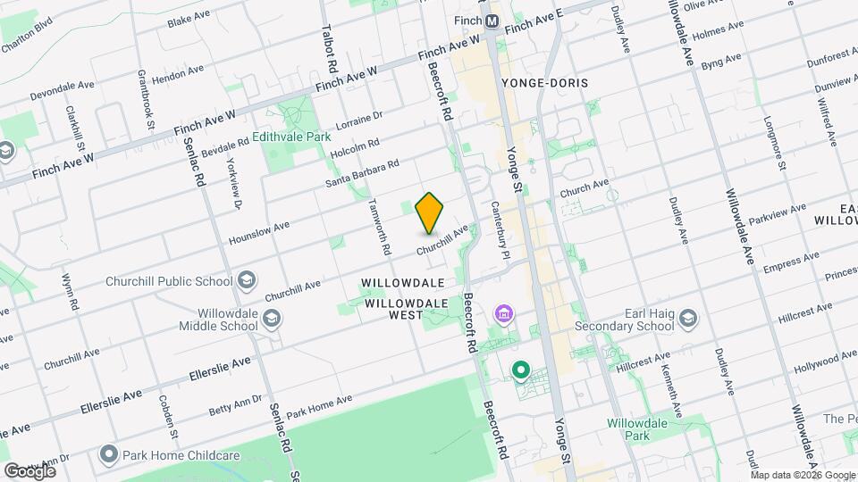 64 Churchill Ave Map and Location Details