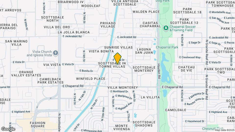 7633 E Sandalwood Dr Mapa y Detalles de la Ubicación