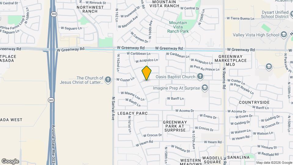 16021 W Custer Ln Mapa y Detalles de la Ubicación