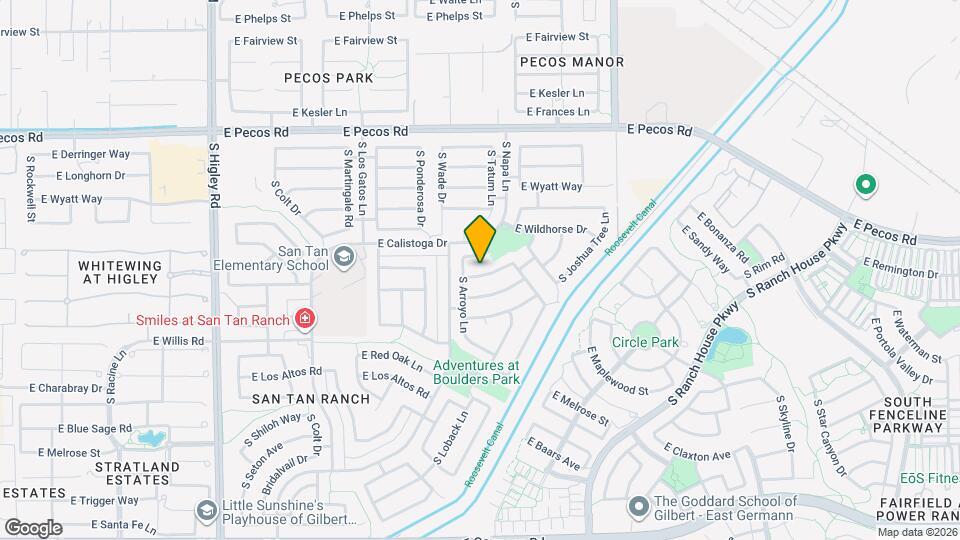 3736 E Woodside Way Mapa y Detalles de la Ubicación