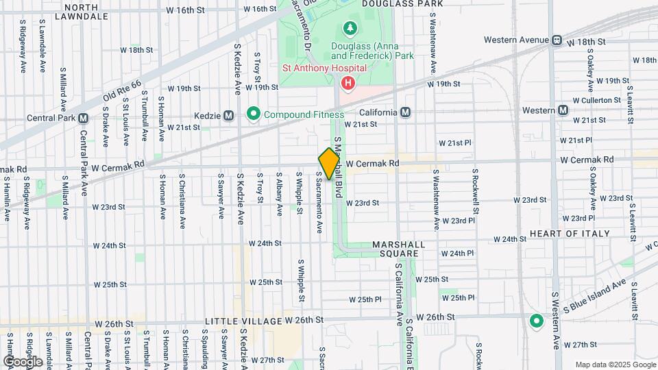 2228 S Marshall Blvd, Unit #2 Map and Location Details