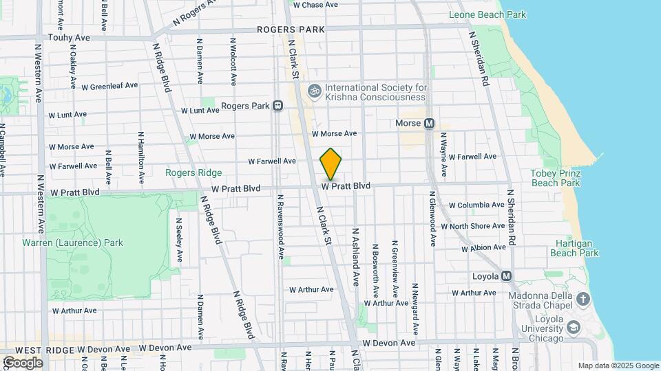 1654 W Pratt Blvd Map and Location Details