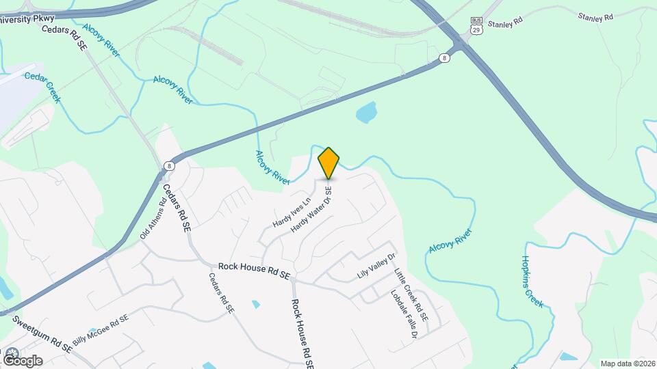 309 Hardy Water Dr SE Map and Location Details