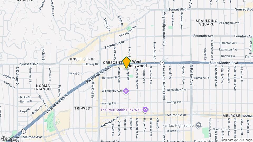 1025 Kings Rd Map and Location Details