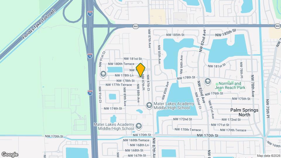 8781 NW 178th St Mapa y Detalles de la Ubicación