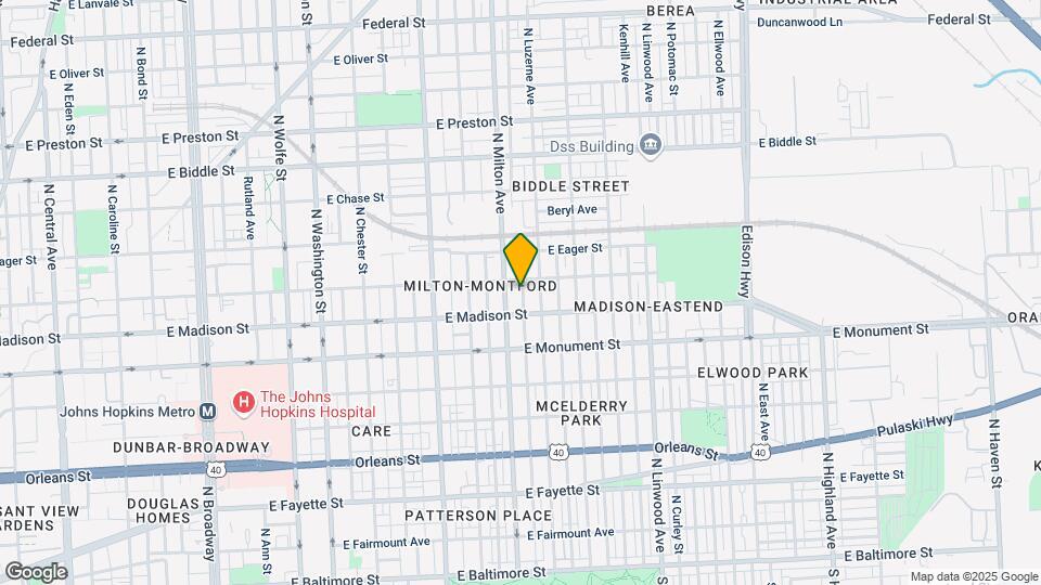 818 N Rose St Map and Location Details