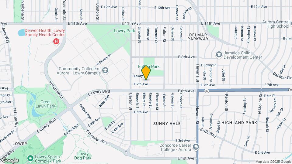 9899 E 7th Ave Map and Location Details