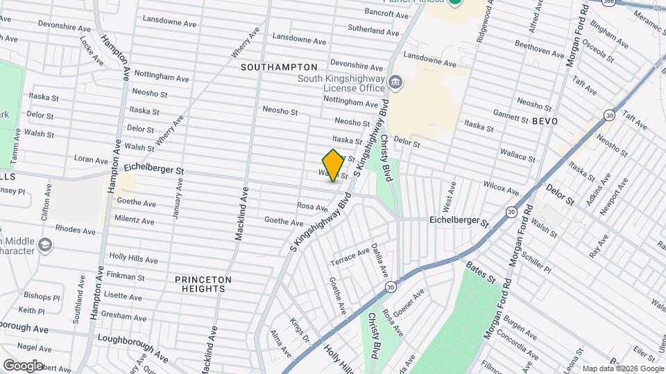 4925-4927-4927 Eichelberger St Mapa y Detalles de la Ubicación