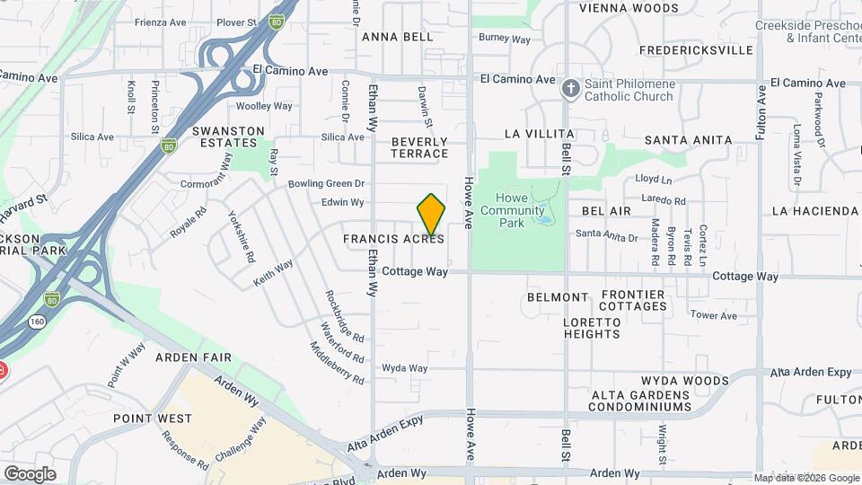 2153 Cottage Way Map and Location Details