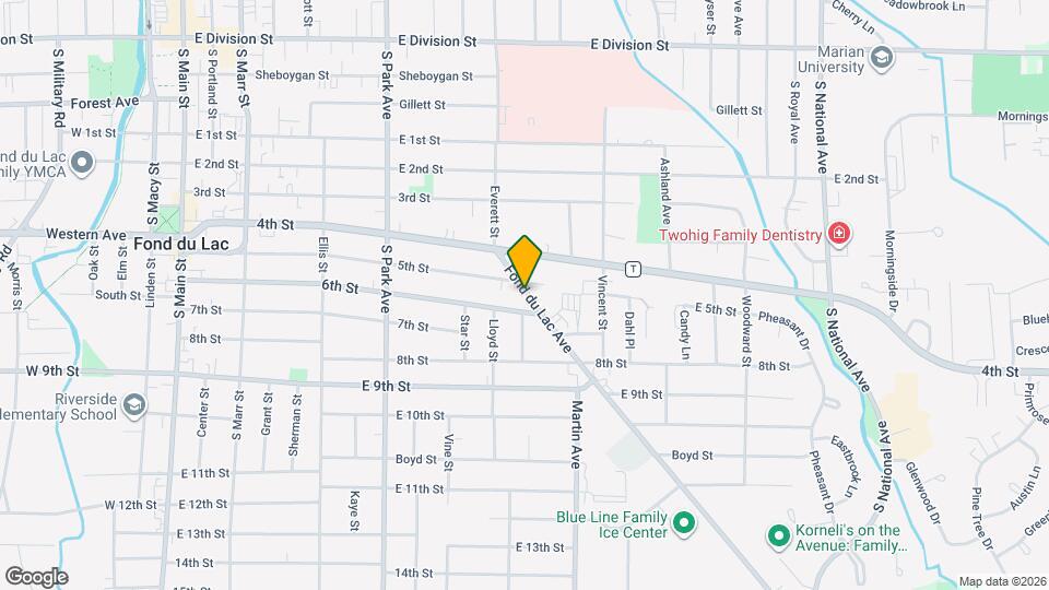 264 Fond du Lac Ave Map and Location Details