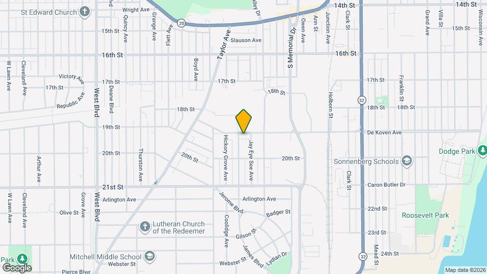 2013 De Koven Ave Map and Location Details