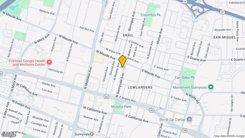 383 N Sunnyvale Ave Mapa y Detalles de la Ubicación