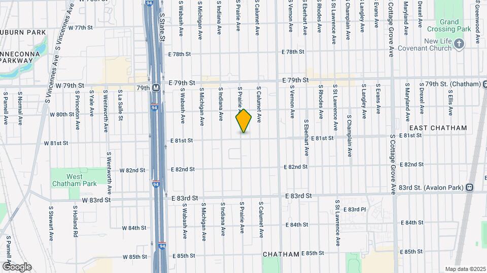 8055 S Prairie Ave Map and Location Details