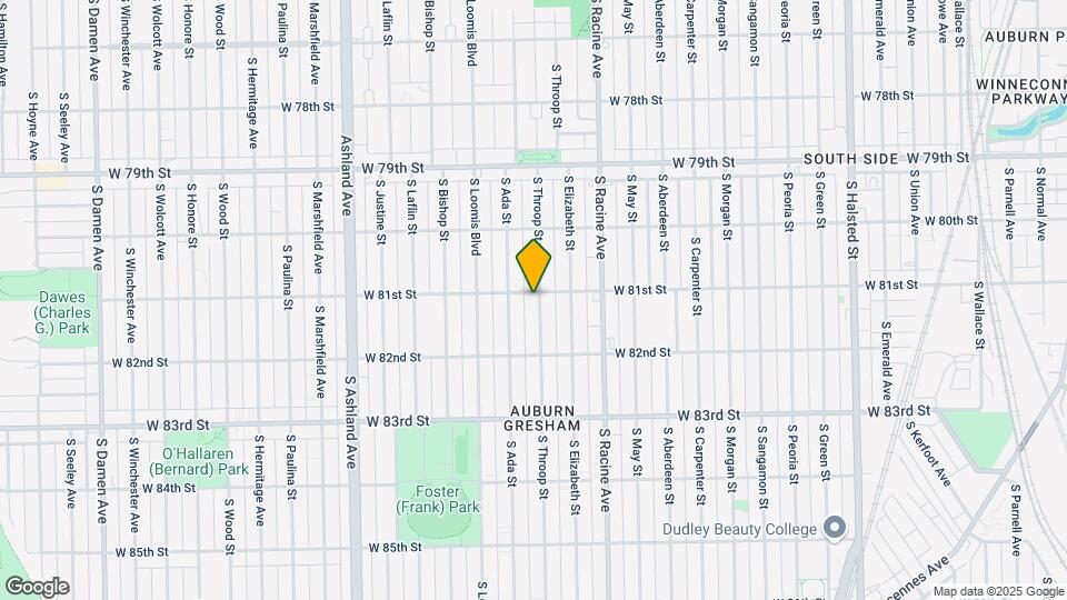 8100 S Throop St Map and Location Details