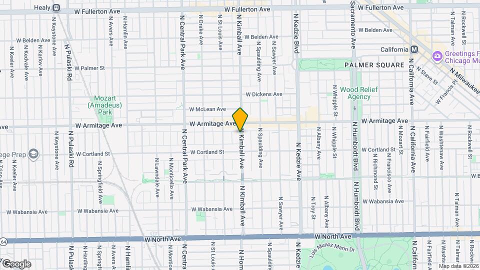 1936 N Kimball Ave, Unit 1 Map and Location Details