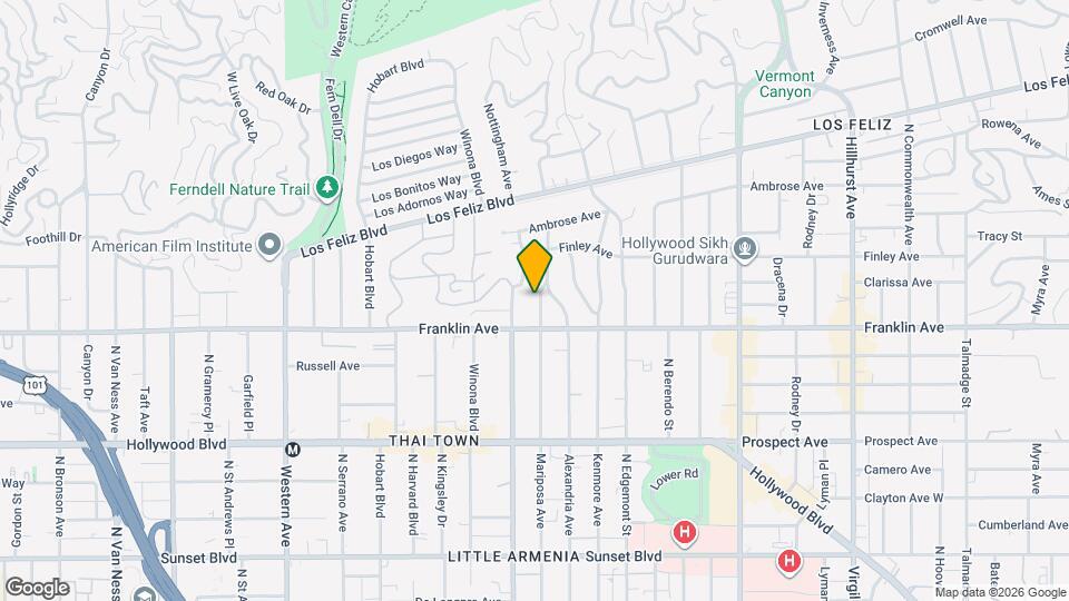 1931 Mariposa Ave Mapa y Detalles de la Ubicación