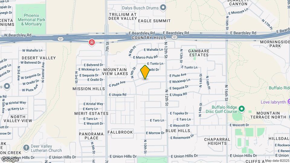 950 E Wickieup Ln Map and Location Details