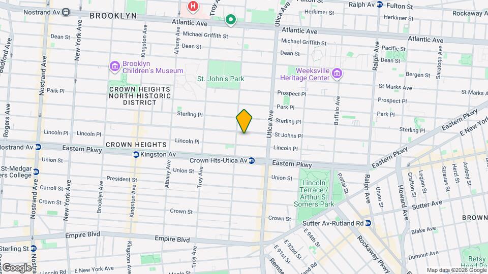 1 Bedroom Apartment in Crown heights, Unit 7 Map and Location Details