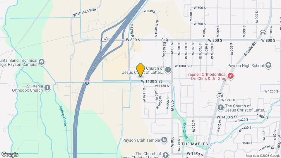 1178 W 1130 S St Map and Location Details