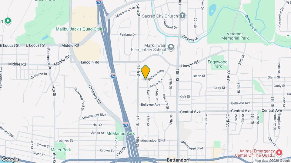 1512 Robeson Ave Map and Location Details