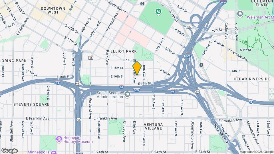 1601 S Elliot Ave Map and Location Details