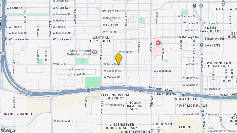 1203 W Pima St Map and Location Details